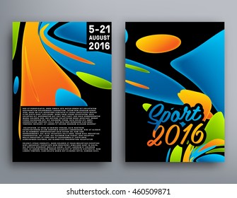 Summer sport 2016 concept template, Design for brochure, website, book or flyers.