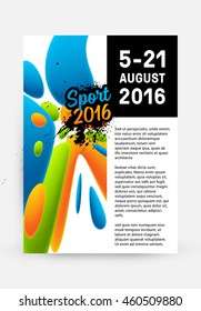 Summer sport 2016 concept template, Design for brochure, website, book or flyers.