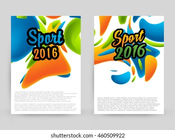 Summer sport 2016 concept template, Design for brochure, website, book or flyers.