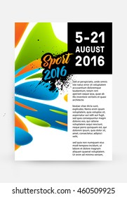 Summer sport 2016 concept template, Design for brochure, website, book or flyers.