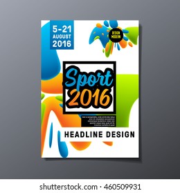 Summer sport 2016 concept template, Design for brochure, website, book or flyers.