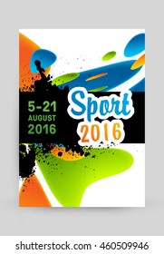 Summer sport 2016 concept template, Design for brochure, website, book or flyers.