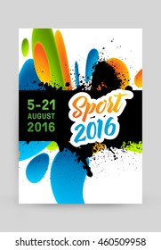 Summer sport 2016 concept template, Design for brochure, website, book or flyers.