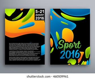 Summer sport 2016 concept template, Design for brochure, website, book or flyers.