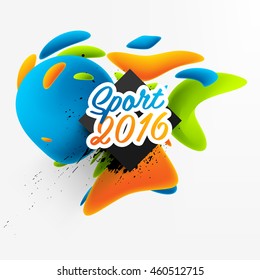 Summer sport 2016 concept template, Design for brochure, website, book or flyers.