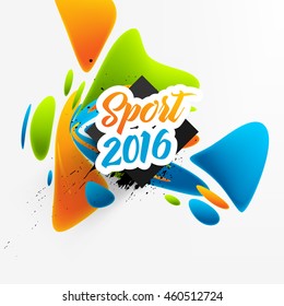 Summer sport 2016 concept template, Design for brochure, website, book or flyers.