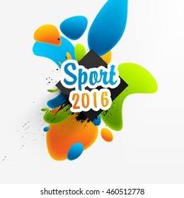 Plantilla de concepto de deportes de verano 2016, Diseño para folletos, sitios web, libros o folletos.