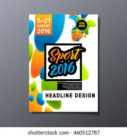 Summer sport 2016 concept template, Design for brochure, website, book or flyers.