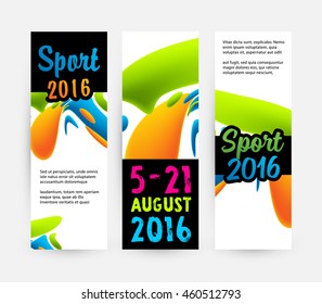 Summer sport 2016 concept template, Design for brochure, website, book or flyers.