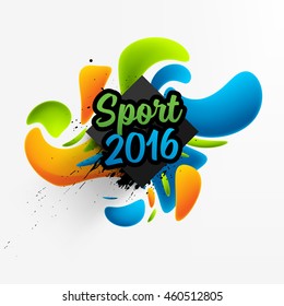 Summer sport 2016 concept template, Design for brochure, website, book or flyers.