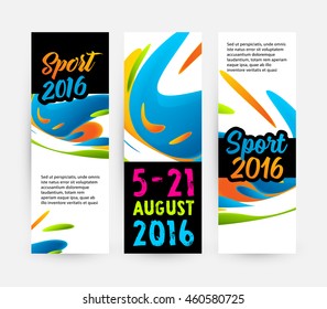 Summer sport 2016 concept template, Design for brochure, website, book or flyers.