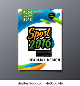 Summer sport 2016 concept template, Design for brochure, website, book or flyers.