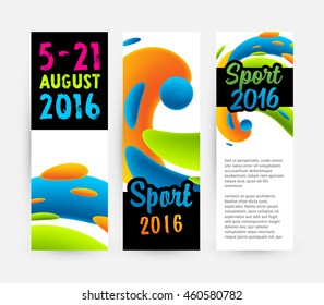 Summer sport 2016 concept template, Design for brochure, website, book or flyers.