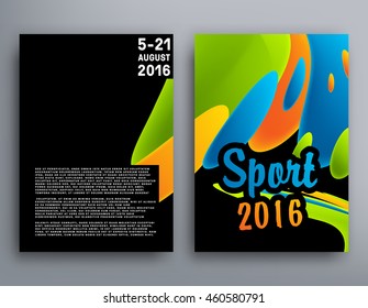 Summer sport 2016 concept template, Design for brochure, website, book or flyers.