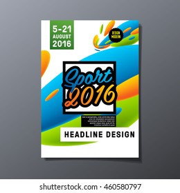 Summer sport 2016 concept template, Design for brochure, website, book or flyers.