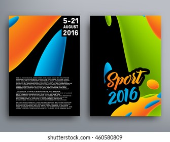 Summer sport 2016 concept template, Design for brochure, website, book or flyers.