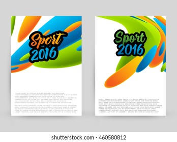 Summer sport 2016 concept template, Design for brochure, website, book or flyers.