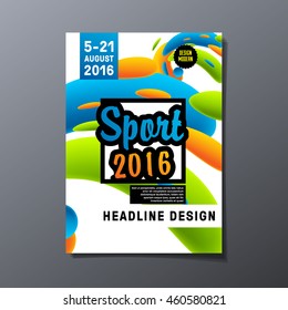 Summer sport 2016 concept template, Design for brochure, website, book or flyers.