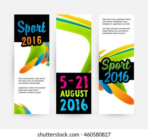 Summer sport 2016 concept template, Design for brochure, website, book or flyers.