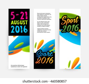 Plantilla de concepto de deportes de verano 2016, Diseño para folletos, sitios web, libros o folletos.