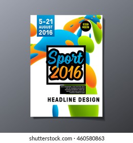 Summer sport 2016 concept template, Design for brochure, website, book or flyers.