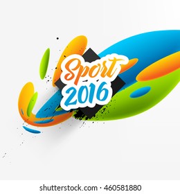 Summer sport 2016 concept template, Design for brochure, website, book or flyers.