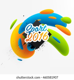 Plantilla de concepto de deportes de verano 2016, Diseño para folletos, sitios web, libros o folletos.