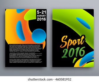 Summer sport 2016 concept template, Design for brochure, website, book or flyers.