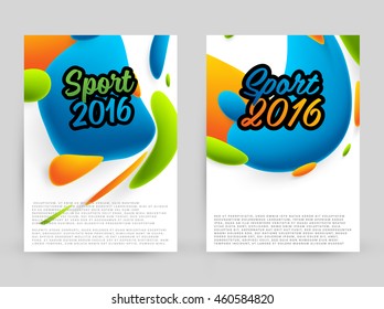 Summer sport 2016 concept template, Design for brochure, website, book or flyers.