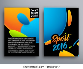 Summer sport 2016 concept template, Design for brochure, website, book or flyers.