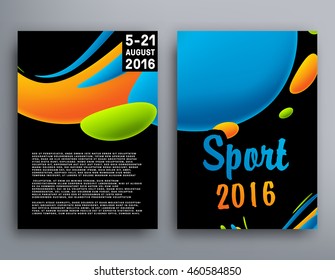 Summer sport 2016 concept template, Design for brochure, website, book or flyers.