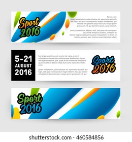 Summer sport 2016 concept template, Design for brochure, website, book or flyers.