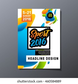 Summer sport 2016 concept template, Design for brochure, website, book or flyers.