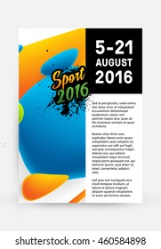 Summer Sport 2016 Concept Template, Design for Broschüre, Website, Buch oder Flyer.