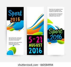 Plantilla de concepto de deportes de verano 2016, Diseño para folletos, sitios web, libros o folletos.
