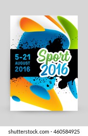Summer sport 2016 concept template, Design for brochure, website, book or flyers.