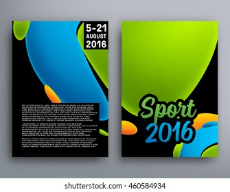 Summer sport 2016 concept template, Design for brochure, website, book or flyers.