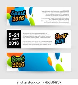 Summer sport 2016 concept template, Design for brochure, website, book or flyers.