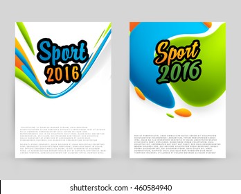 Summer sport 2016 concept template, Design for brochure, website, book or flyers.