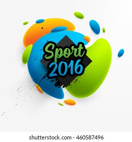 Summer sport 2016 concept template, Design for brochure, website, book or flyers.