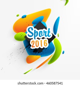 Summer sport 2016 concept template, Design for brochure, website, book or flyers.