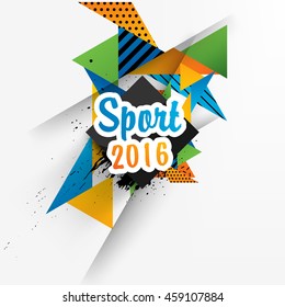 Summer sport 2016, Design for brochure, website, book or flyers.