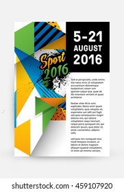 Summer sport 2016, Design for brochure, website, book or flyers.