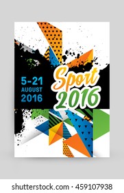 Summer sport 2016, Design for brochure, website, book or flyers.