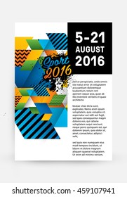 Summer sport 2016, Design for brochure, website, book or flyers.