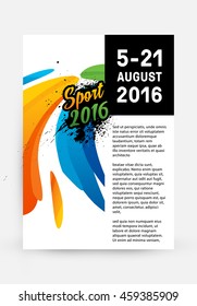 Summer sport 2016, Design for brochure, website, book or flyers.