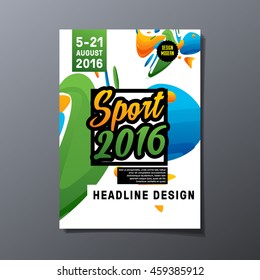 Summer sport 2016, Design for brochure, website, book or flyers.