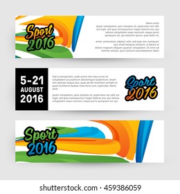 Summer sport 2016, Design for brochure, website, book or flyers.