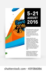 Summer sport 2016, Design for brochure, website, book or flyers.