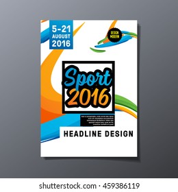 Summer sport 2016, Design for brochure, website, book or flyers.